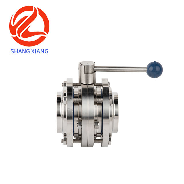 Three piece butterfly valve