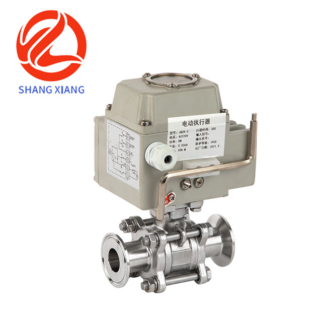 Electric three disc ball valve