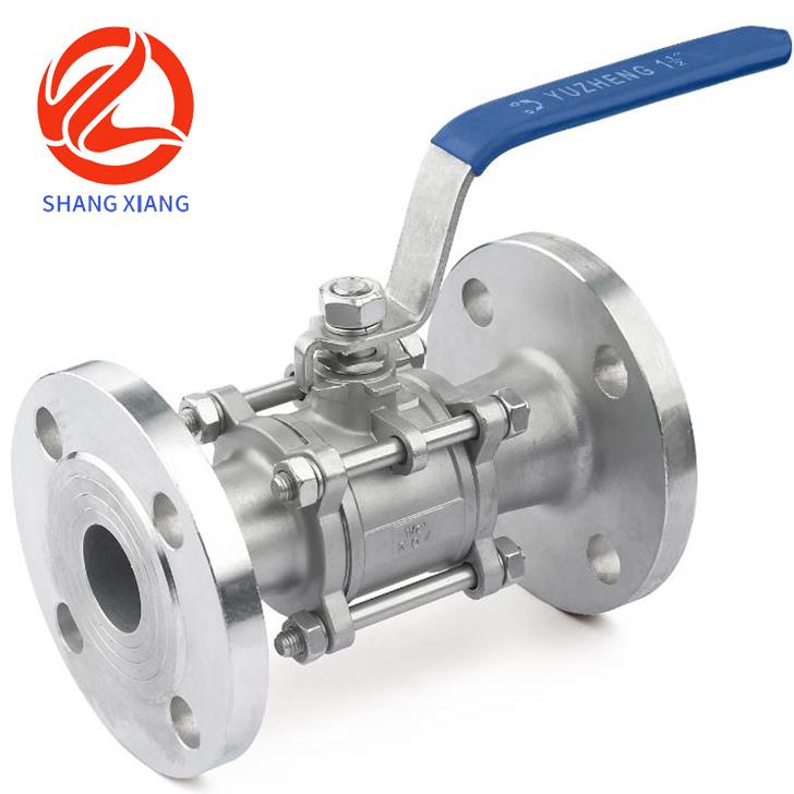 Three piece flanged ball valve