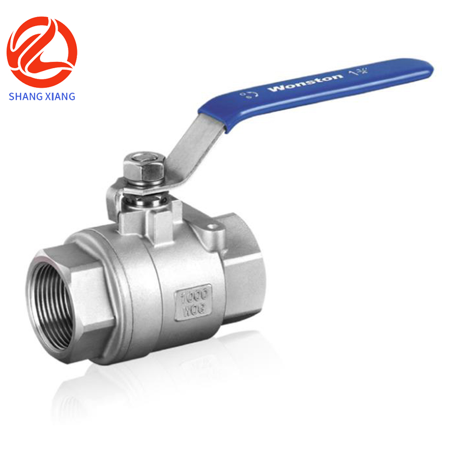 Two piece internal thread ball valve